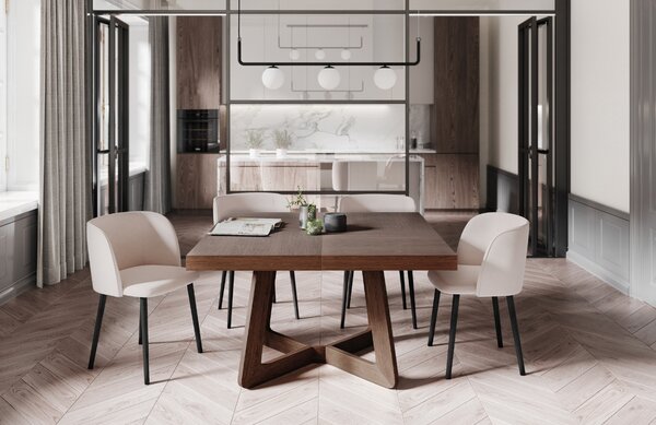 -25 % Dny MOMENTI– Hnědý dubový rozkládací jídelní stůl Windsor & Co Nodi 130/230 x 130 cm