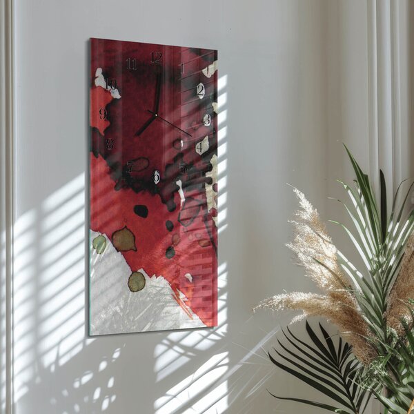 Skleněné hodiny vertikální Skvrny zsppc-30x60-00171517