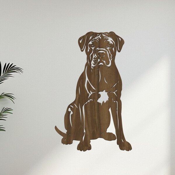 Dřevěný obraz Cane Corso | Rozměry (cm): 26x40 | Zvolte barvu dekoru: Černá