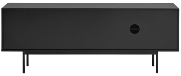 Černý lakovaný TV stolek Teulat Sierra 140 x 40 cm
