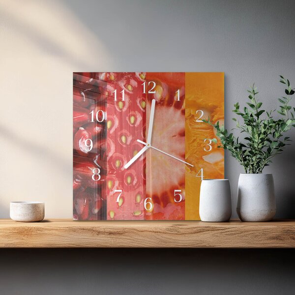 Skleněné hodiny Ovoce zskb-30x30-00089322