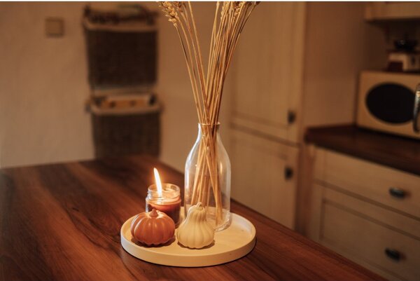 VOJA HOME Dekorativní oranžová dýně velká 400g, průměr 8 cm, výška 5,5 cm, barva marigold