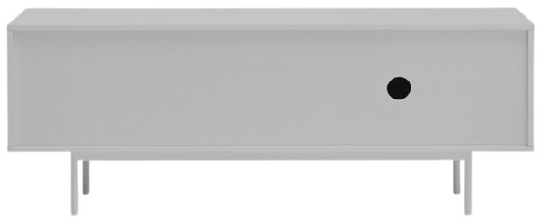 Světle šedý lakovaný TV stolek Teulat Sierra 140 x 40 cm