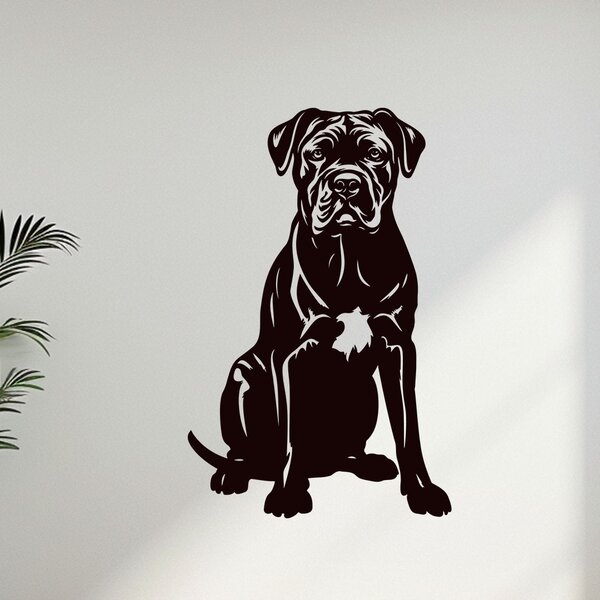 Dřevěný obraz Cane Corso | Rozměry (cm): 26x40 | Zvolte barvu dekoru: Černá