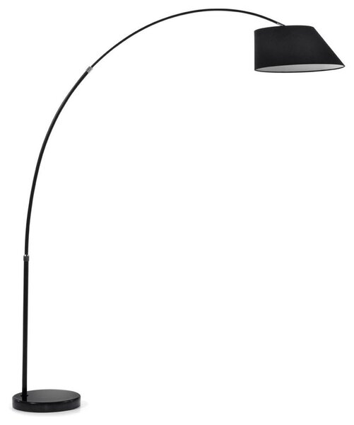 Černá bavlněná stojací lampa Kave Home May 189-220 cm