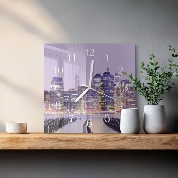 Skleněné hodiny Horizont zskb-30x30-00082476