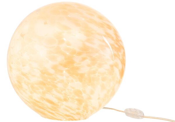 Oranžovo-bílá skleněná stolní lampa J-line Melifa 29 cm