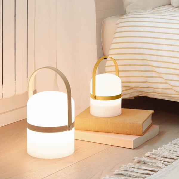 Hořčicově žlutá plastová LED lampa Kave Home Ridley