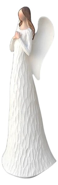 Anděl bílý s hnědými vlasy, 15 cm, polyston PRODEX 240095