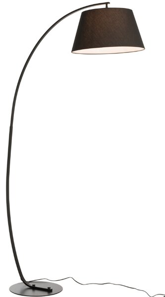 Černá látková stojací lampa J-line Molta 188 cm