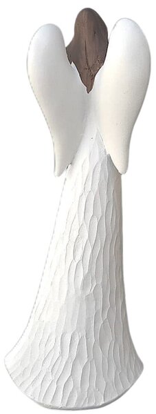 Anděl bílý s hnědými vlasy, 15 cm, polyston PRODEX 240095