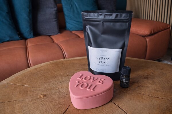 VOJA HOME Sada Love You – miska & sypaná svíčka