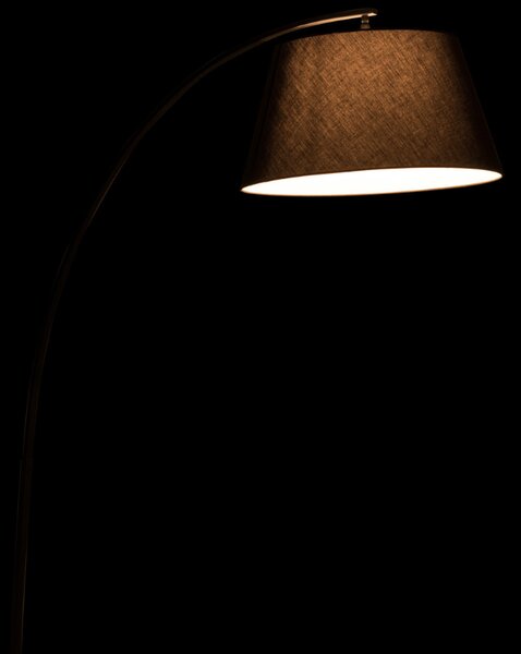 Černá látková stojací lampa J-line Molta 188 cm