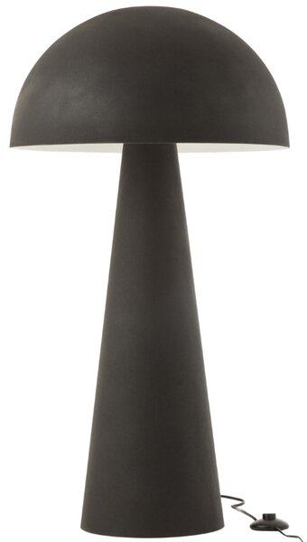 Černá kovová stojací lampa J-line Mushro 97,5 cm