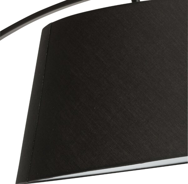 Černá látková stojací lampa J-line Molta 188 cm