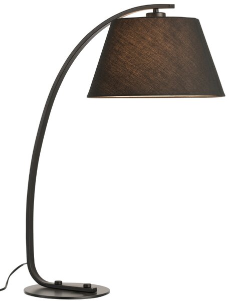 Černá látková stolní lampa J-line Molta