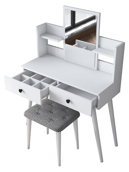 Kalune Design Toaletní stolek Margot 02 se stoličkou bílý