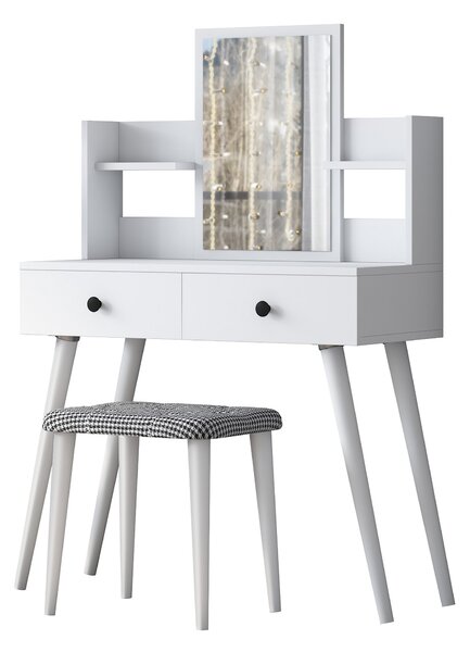 Kalune Design Toaletní stolek Margot 02 se stoličkou bílý