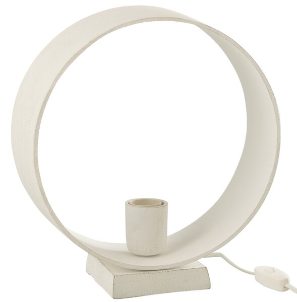 Bílá hliníková stolní lampa J-line Musha