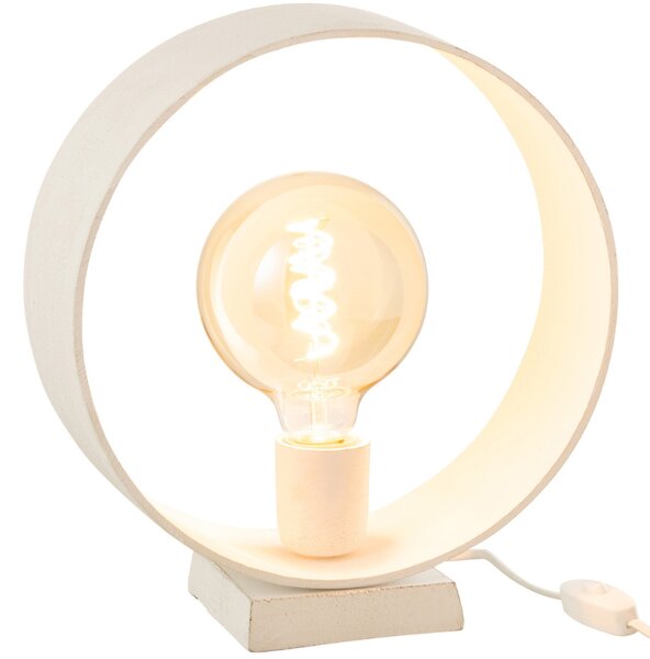 Bílá hliníková stolní lampa J-line Musha