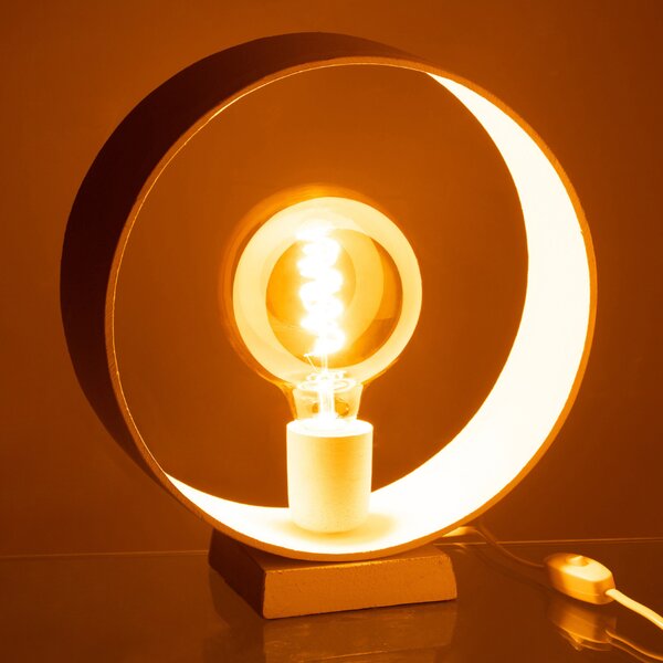 Bílá hliníková stolní lampa J-line Musha