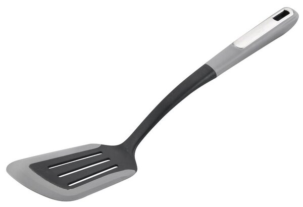 Obracečka s otvory se silikonovým okrajem 36 cm, šedá KESPER 86110