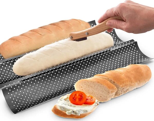 Nůž k nařezávání chleba s žiletkami, dřevo/ocel ORION 831155