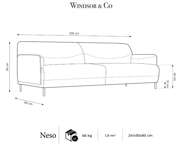 -25 % Dny MOMENTI– Windsor & Co Pohovka Neso 235 cm