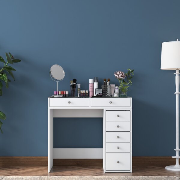 Kalune Design Toaletní stolek Melissa 02 bílý/čirý