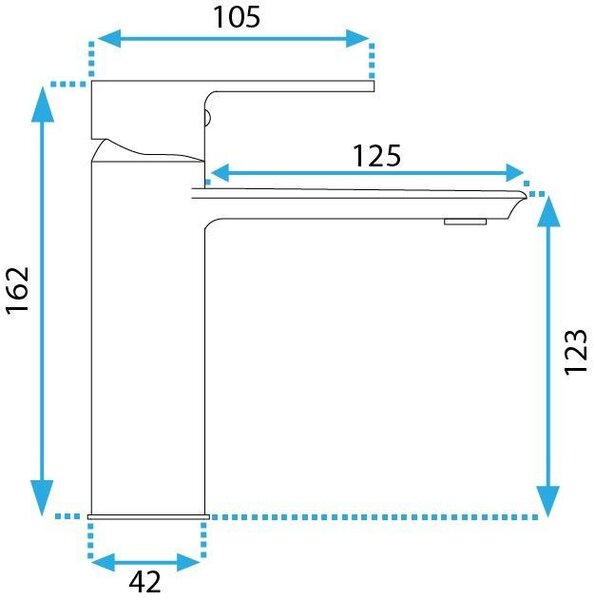 Rea Veneta, umyvadlová baterie h-150, zlatá matná, REA-B3010