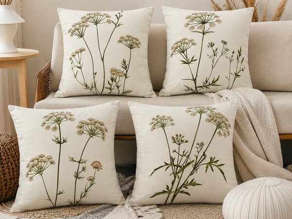 XPOSE® Set povlaků na polštář BYLINKOVÉ KVARTETO 43x43 cm - set 4ks