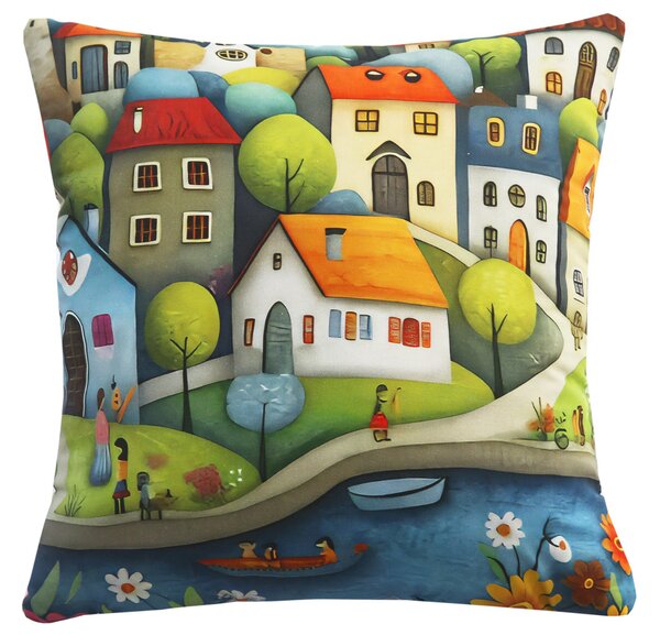 XPOSE® Set povlaků na polštář PŘÍSTAV (digitální tisk) 43x43 cm - set 4ks