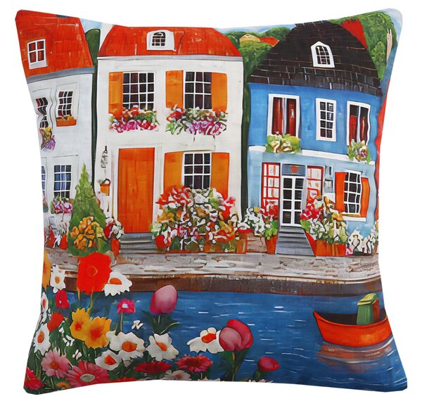 XPOSE® Set povlaků na polštář PŘÍSTAV (digitální tisk) 43x43 cm - set 4ks