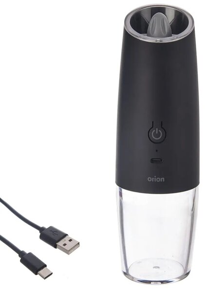 Mlýnek na koření elektrický s LED osvětlením 20 cm ORION 130234