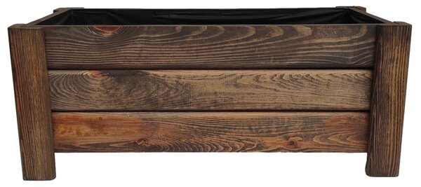 Dřevěný zahradní květináč VELVET, teak VELKY , 800x400x330