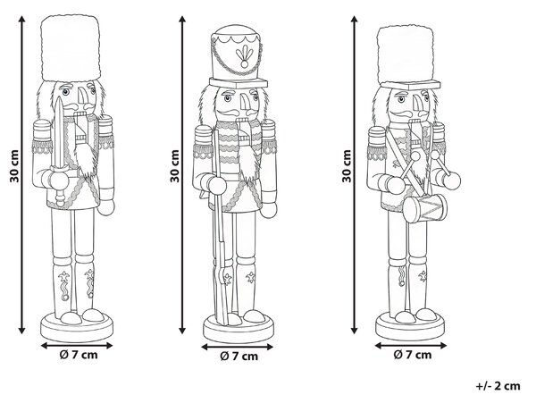 Dekorativní figurka LAGAN Louskáček 30 cm Červená