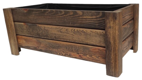 Dřevěný zahradní květináč VELVET, teak VELKY , 800x400x330
