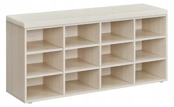 Botník s sedátkem Songmics 104 x 48 x 30,3 cm, béžové odstíny