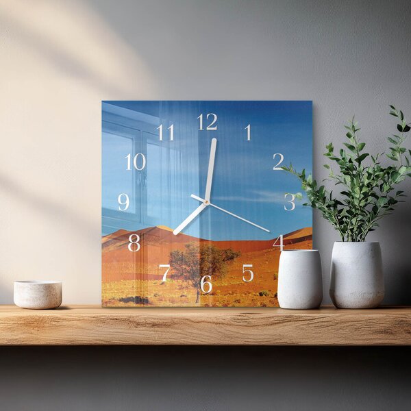 Skleněné hodiny Poušť zskb-30x30-00079401