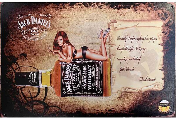 Ceduľa Jack Daniels 30cm x 20cm Plechová tabuľa