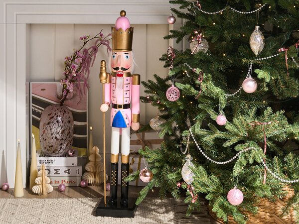 Dekorativní figurka TROSAAN Louskáček 90 cm Růžová