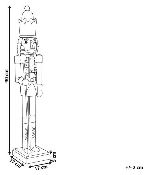 Dekorativní figurka TROSAAN Louskáček 90 cm Růžová