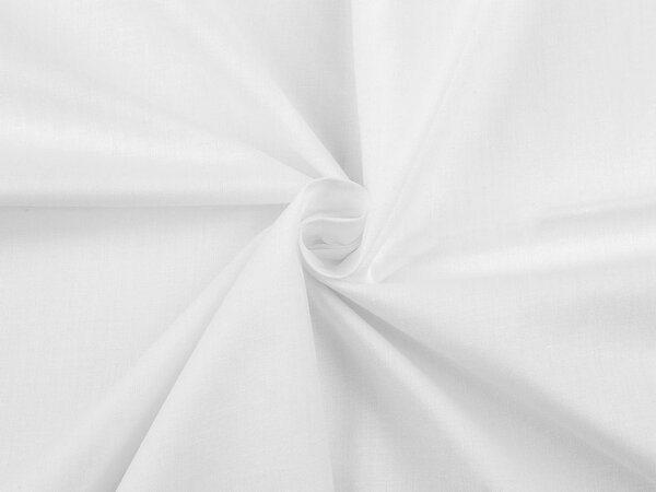 Bavlněná látka / plátno s příměsí polyesteru šíře 220 cm METRÁŽ - bílá