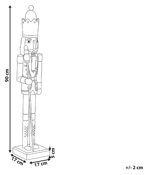 Dekorativní figurka MALARAN Louskáček 90 cm Červená