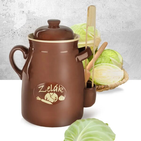 Hrnec nakládací s kleštěmi, 6 l, keramický ORION 111685