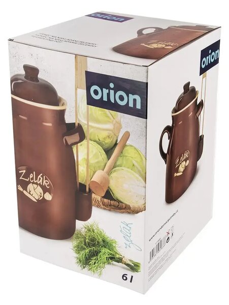 Hrnec nakládací s kleštěmi, 6 l, keramický ORION 111685
