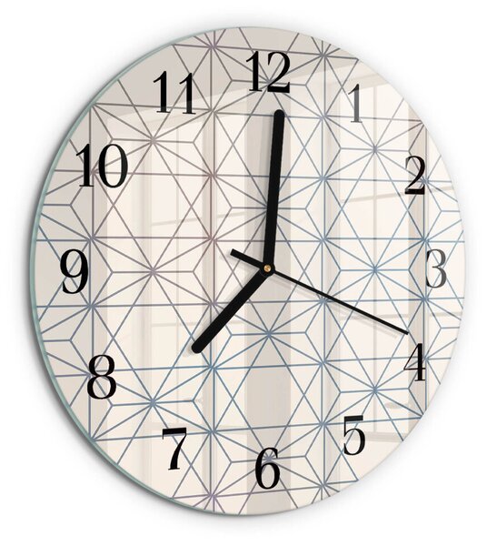Skleněné nástěnné hodiny Geometrický vzor zsoc-fi30-00182308
