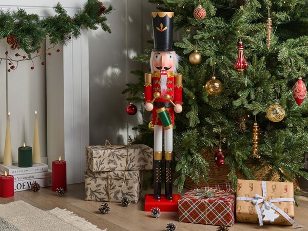 Dekorativní figurka SVARTAN Louskáček 90 cm Červená