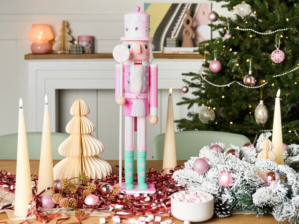 Dekorativní figurka DALALVEN Louskáček 50 cm Růžová
