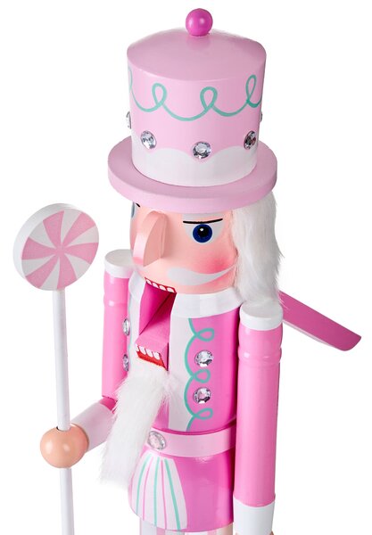 Dekorativní figurka DALALVEN Louskáček 50 cm Růžová
